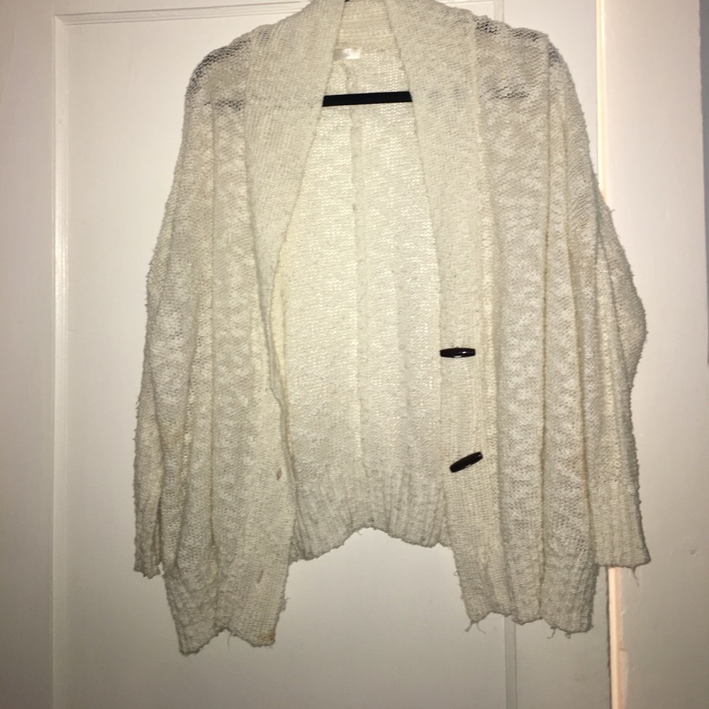 LF white oversized cardigan